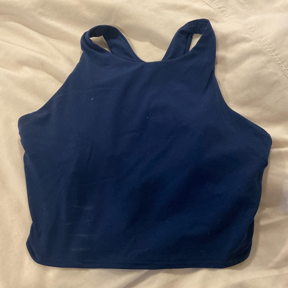 Navy blue cropped tank athleta